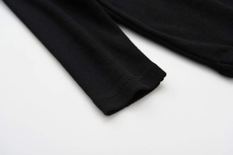 Teach Leanbh Baby Boys Pure Color Cotton Short Long Sleeve Polo Bodysuit 3-24 Months (Black/Long Sleeve, 12 Months) - Image 4